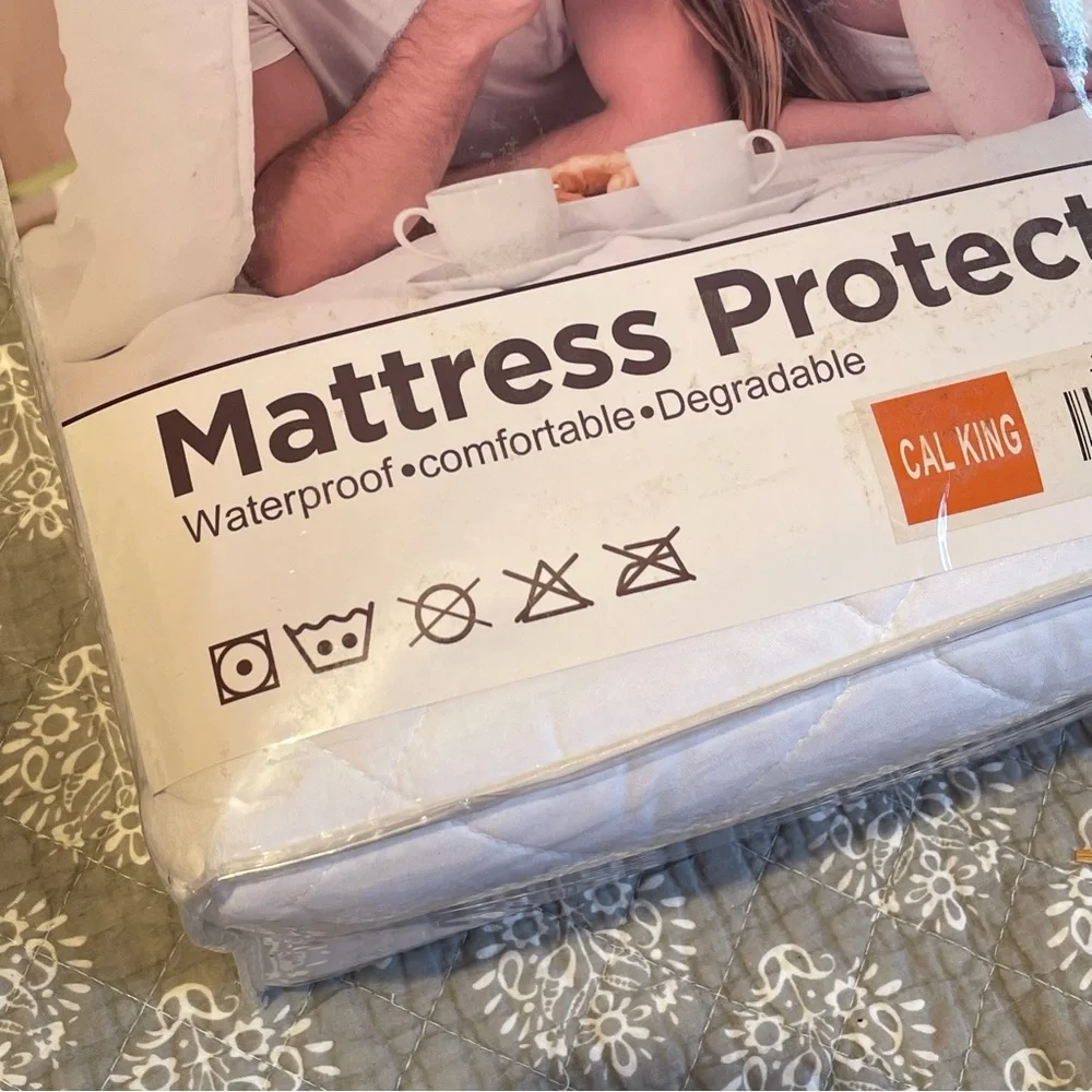 Waterproof Mattress Protector - California King New White Fresh In Package White